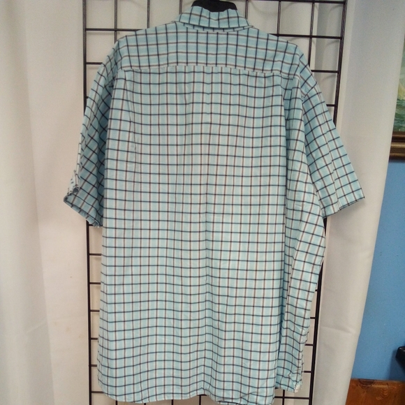 Daniel Cremieux Classics Men's 4XT Blue White Plaid Short Sleeve Button Up - Picture 7 of 7